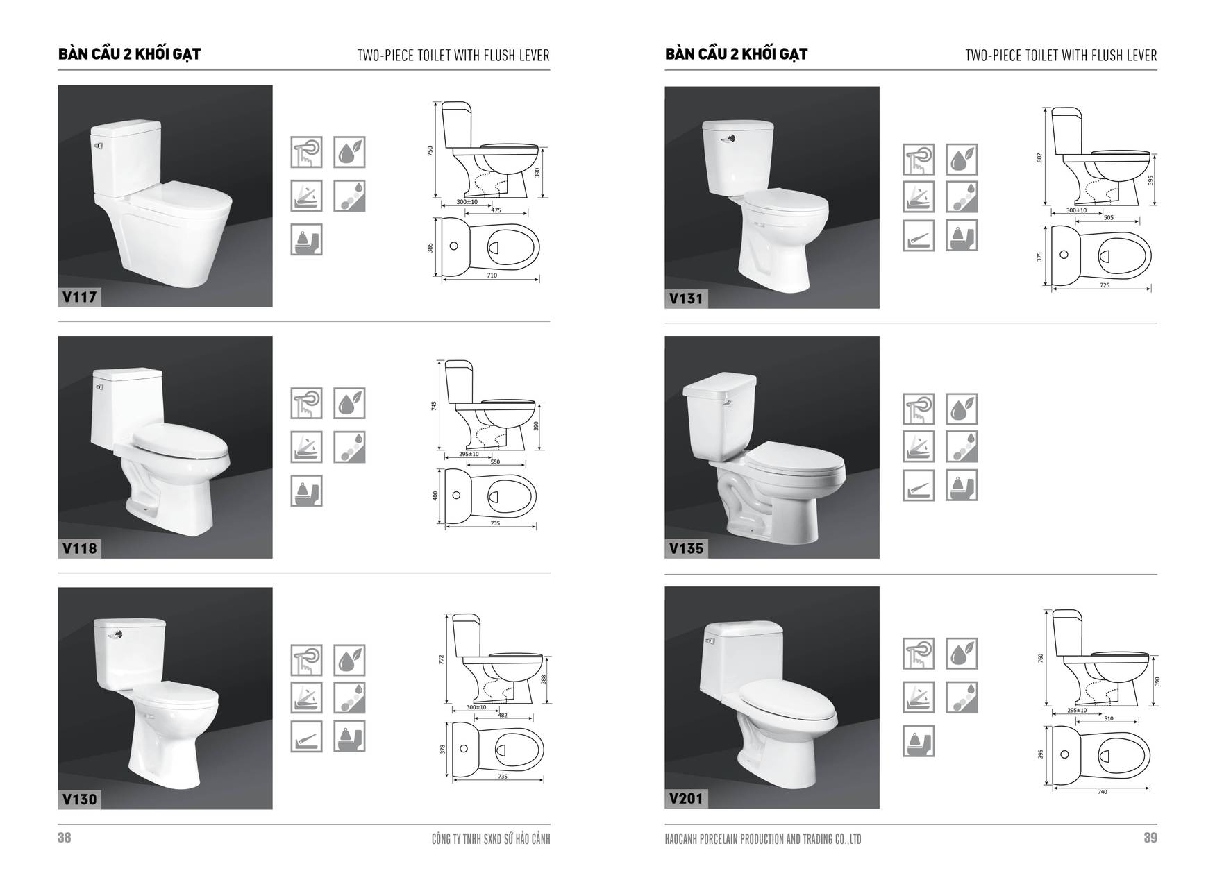Bảng giá và Catalogue Thiết bị vệ sinh Hảo Cảnh HC mới nhất 2025 /Page 19